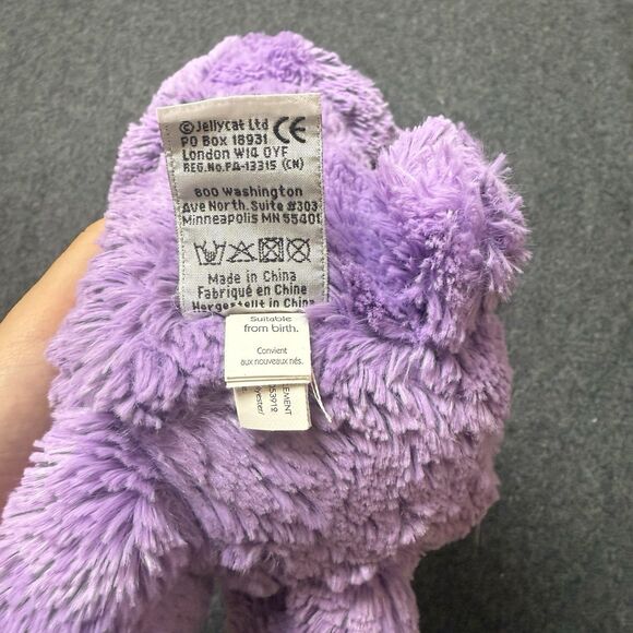 Jellycat Bashful Iris Bunny Rabbit 12” Plush Stuffed Animal Purple RARE RETIRED - Picture 6 of 8